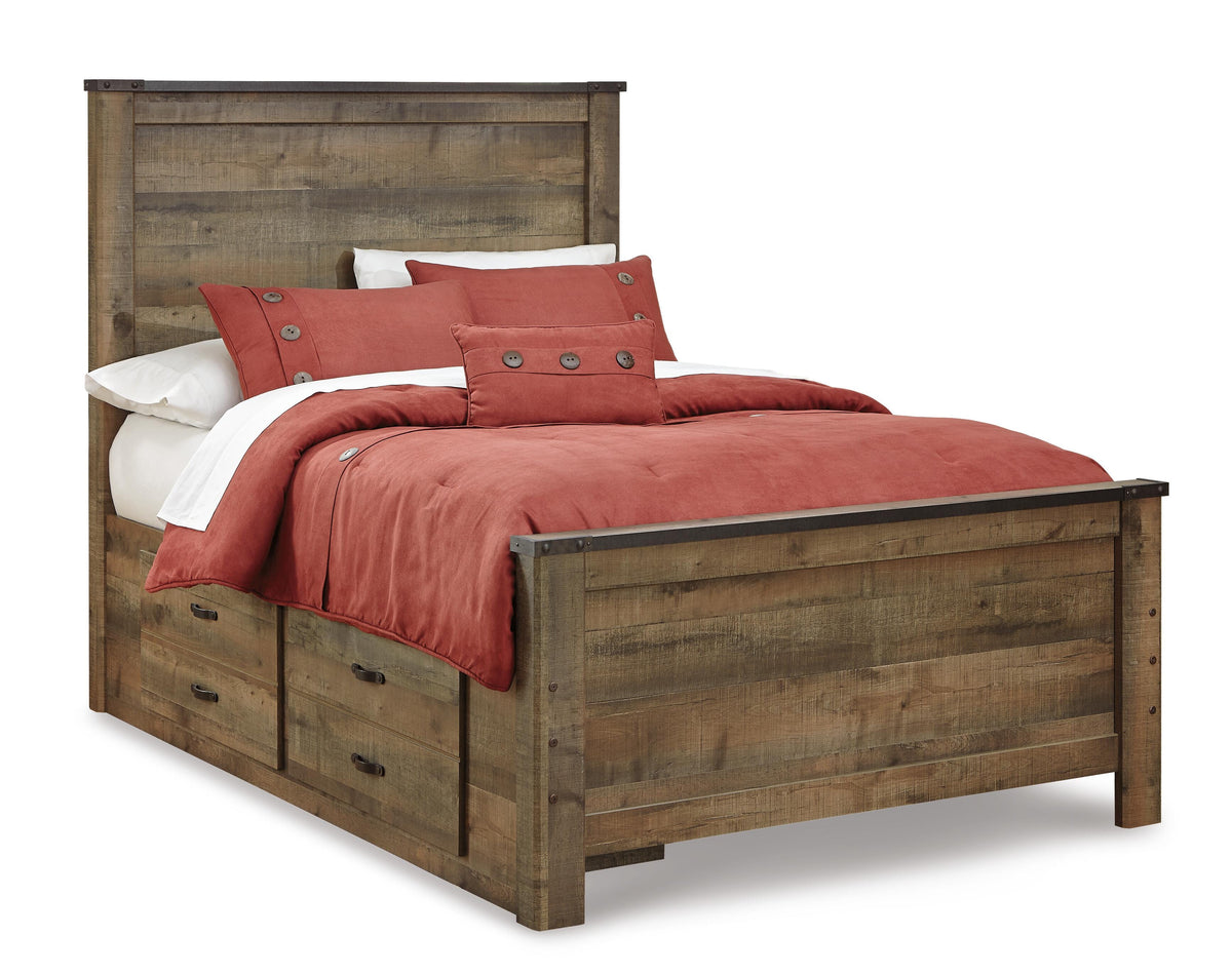 Trinell Twin Panel Bed with 2 Storage Drawers