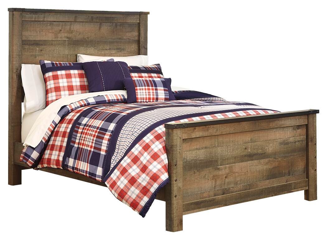 Trinell Full Panel Bed with Storage and Dresser