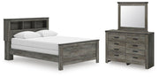 Frandern Queen Bookcase Bed, Dresser and Mirror