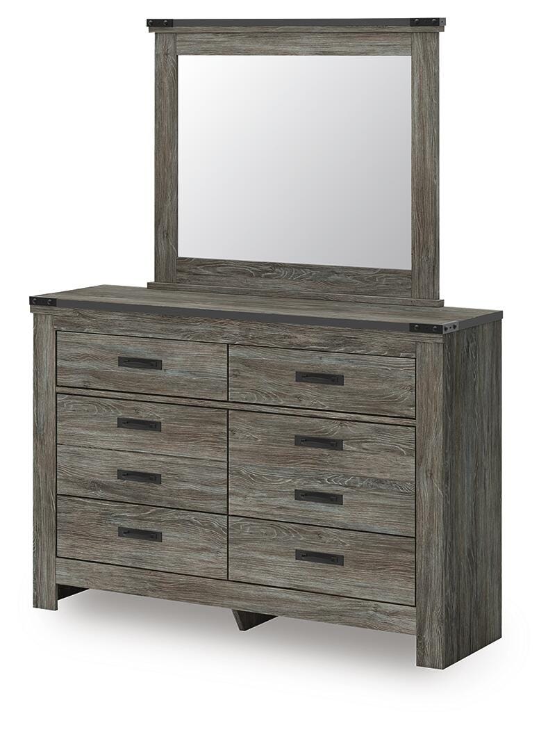 Frandern Full Bookcase Bed, Dresser and Mirror
