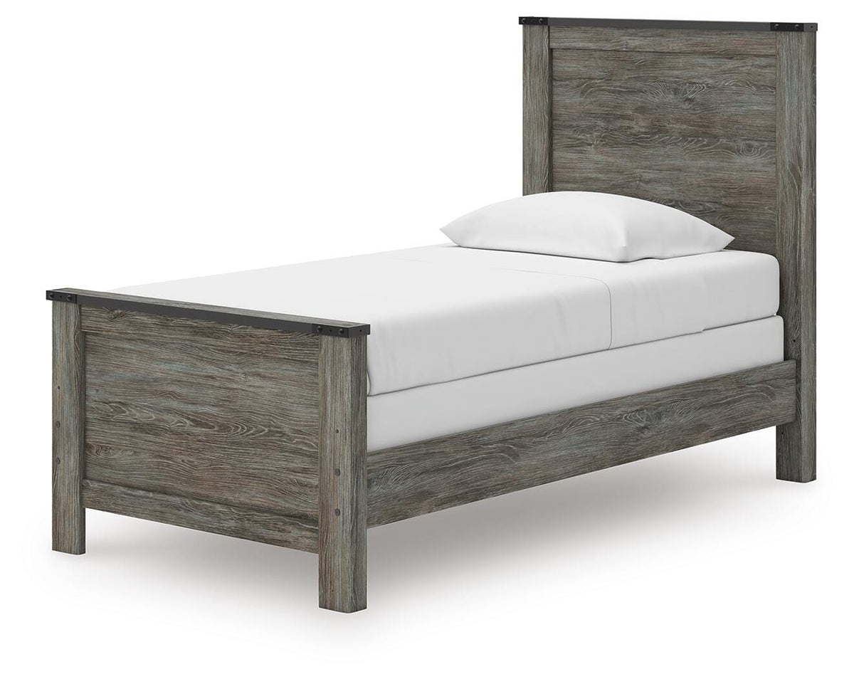 Frandern Twin Panel Bed, Dresser and Mirror