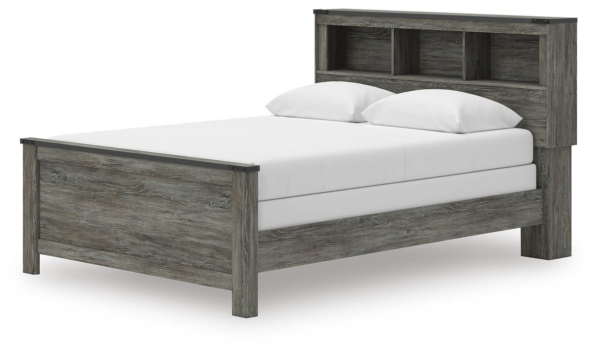 Frandern Queen Bookcase Bed, Dresser and Mirror