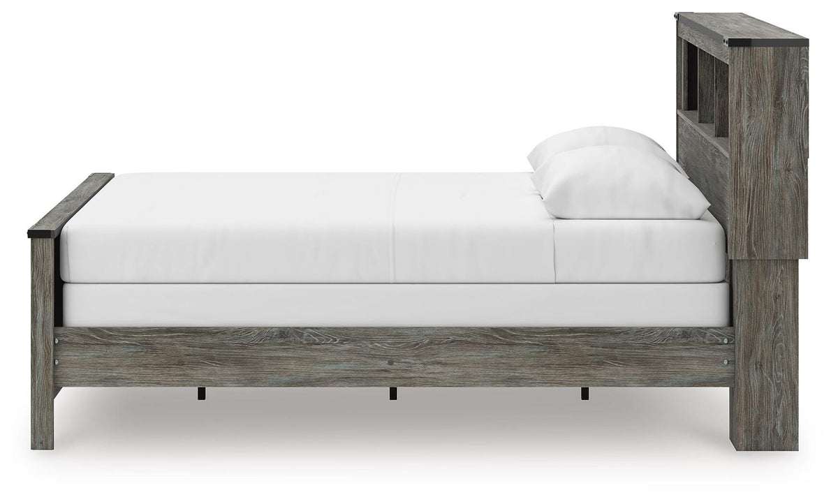 Frandern Queen Bookcase Bed, Dresser and Mirror