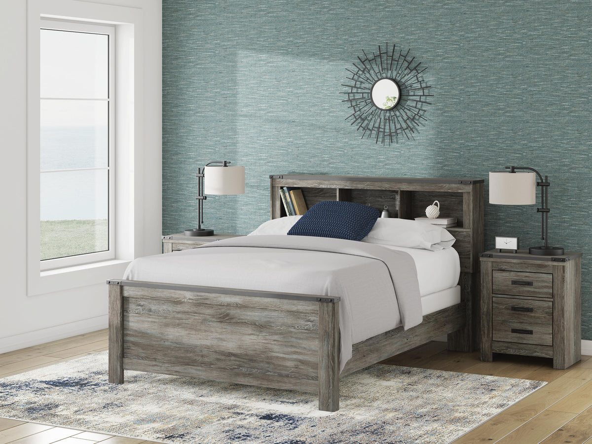 Frandern Queen Bookcase Bed, Dresser and Mirror
