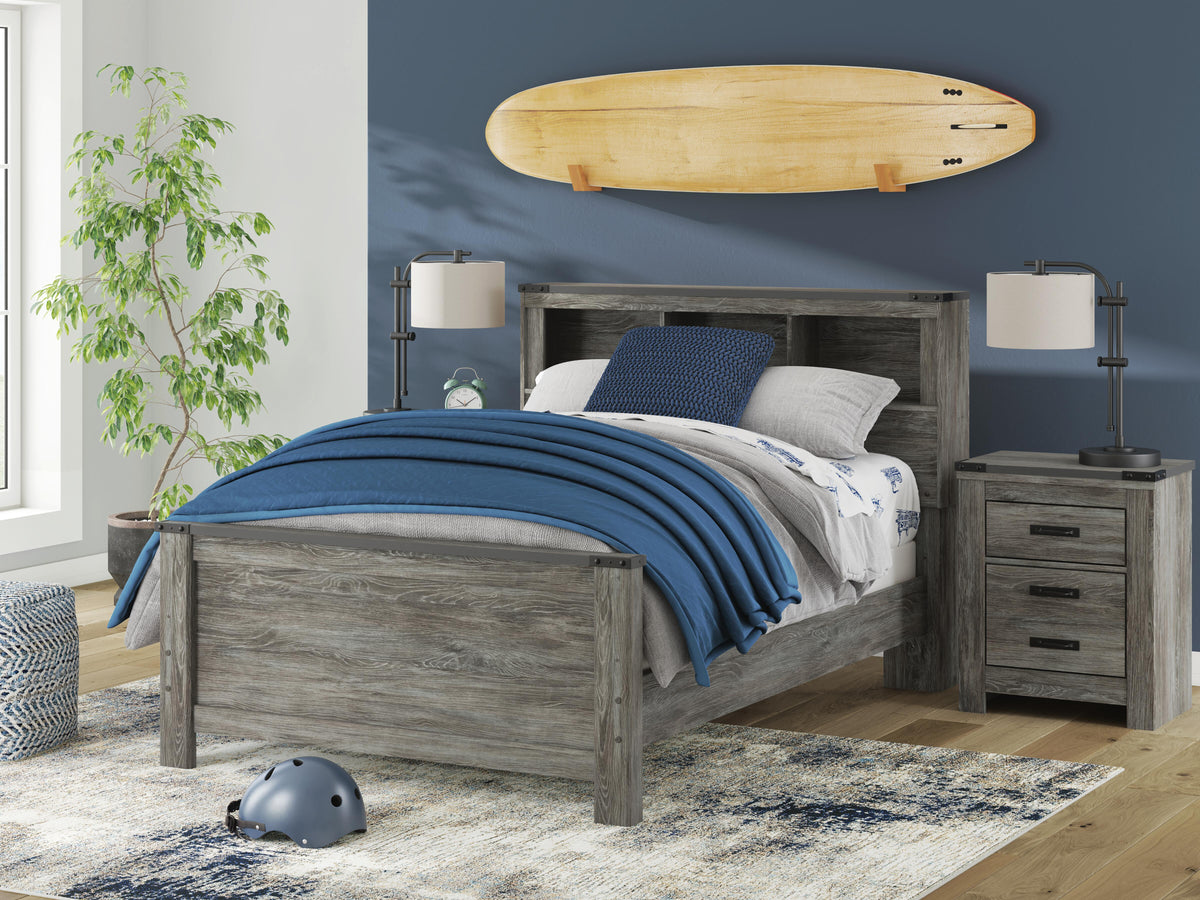 Frandern Full Bookcase Bed, Dresser and Mirror