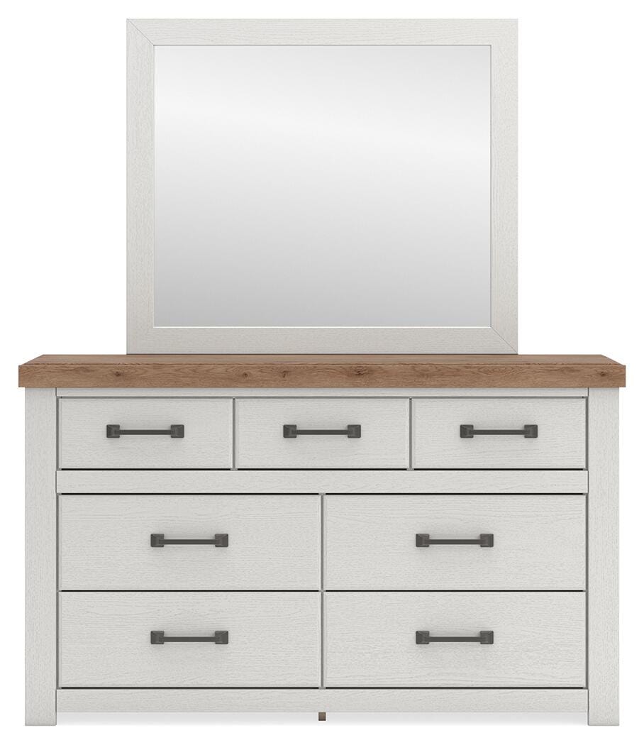 Savonport King Panel Bed with Storage, Dresser, Mirror and Chest