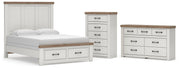 Savonport Queen Panel Storage Bed, Dresser and Chest
