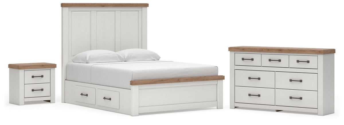 Savonport Queen Panel Bed with Storage, Dresser and Nightstand
