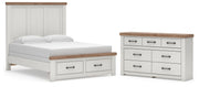 Savonport Queen Panel Storage Bed and Dresser