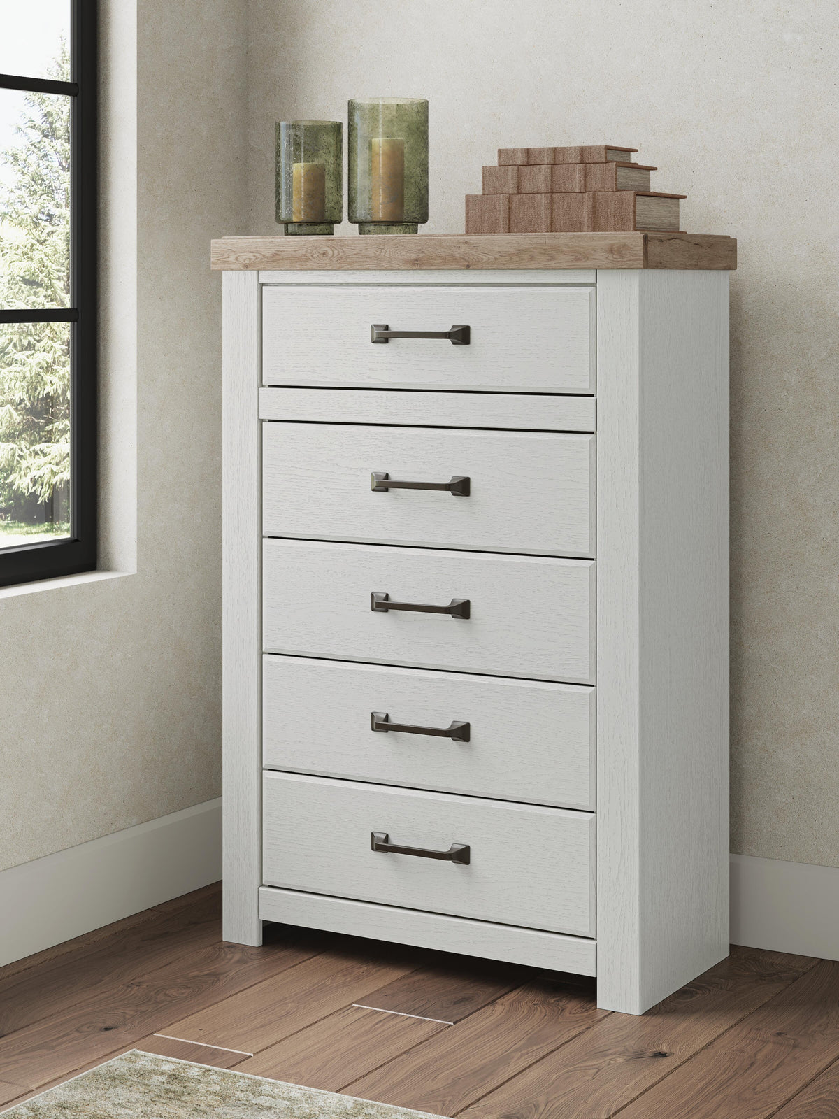 Savonport Queen Panel Storage Bed, Dresser and Chest