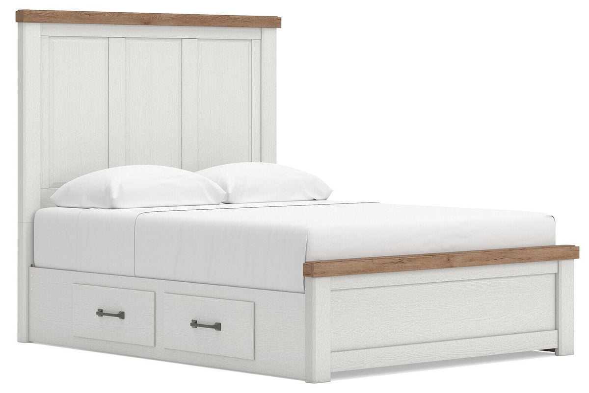 Savonport Queen Panel Bed with Storage, Chest and Nightstand