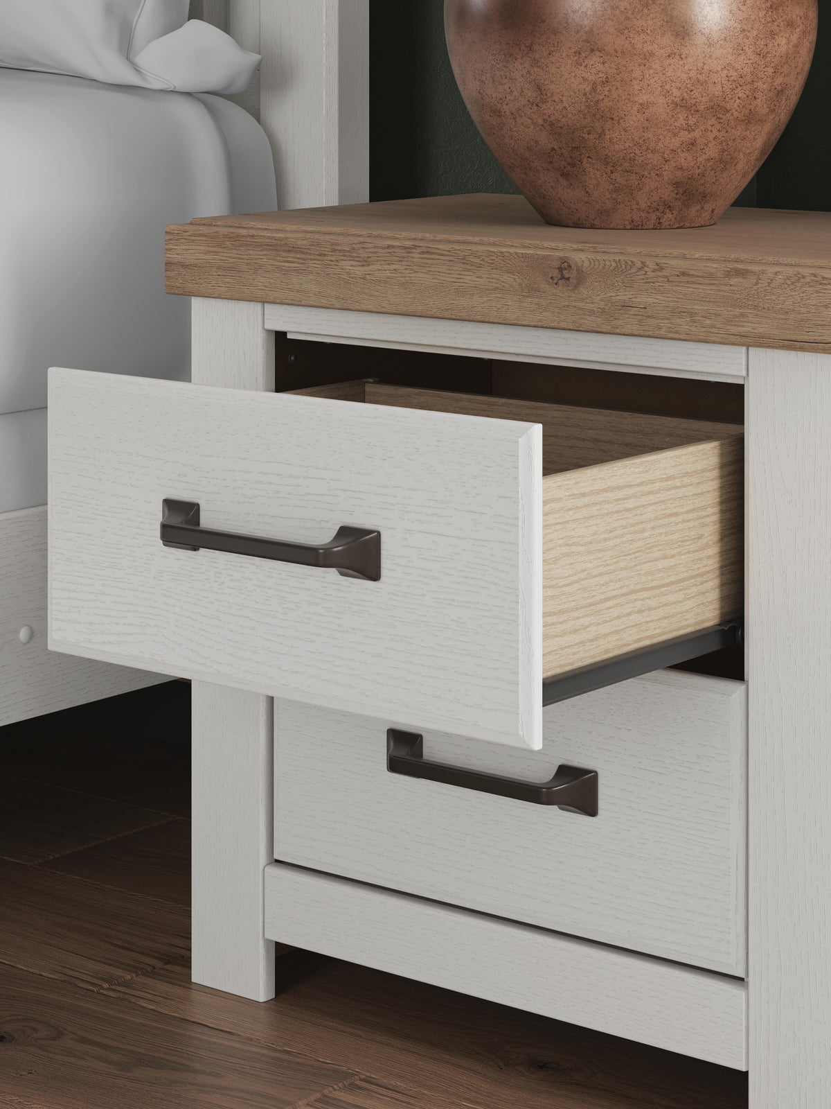 Savonport Queen Panel Bed with Storage, Dresser and Nightstand