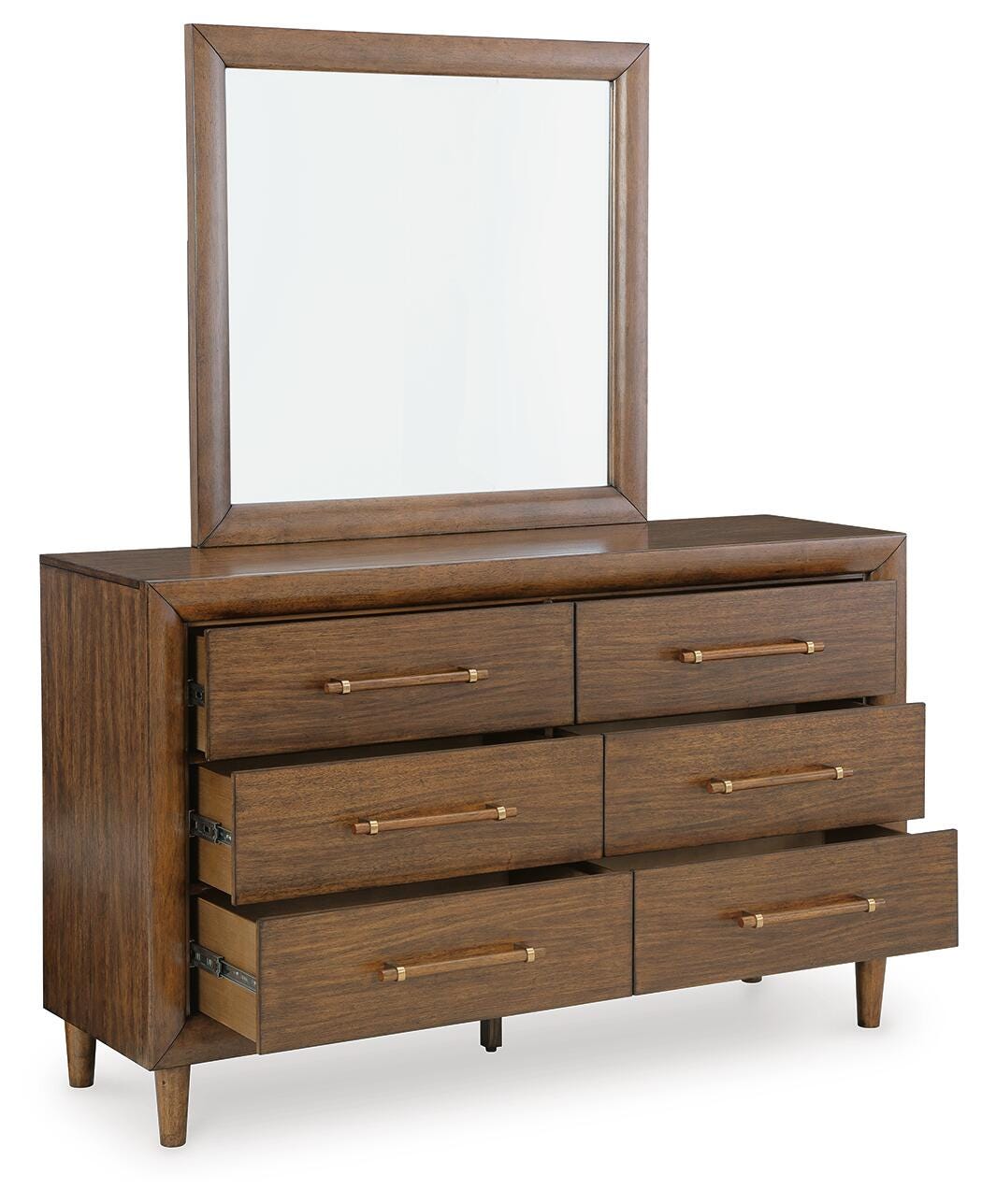 Lyncott King Upholstered Bed, Dresser and Mirror