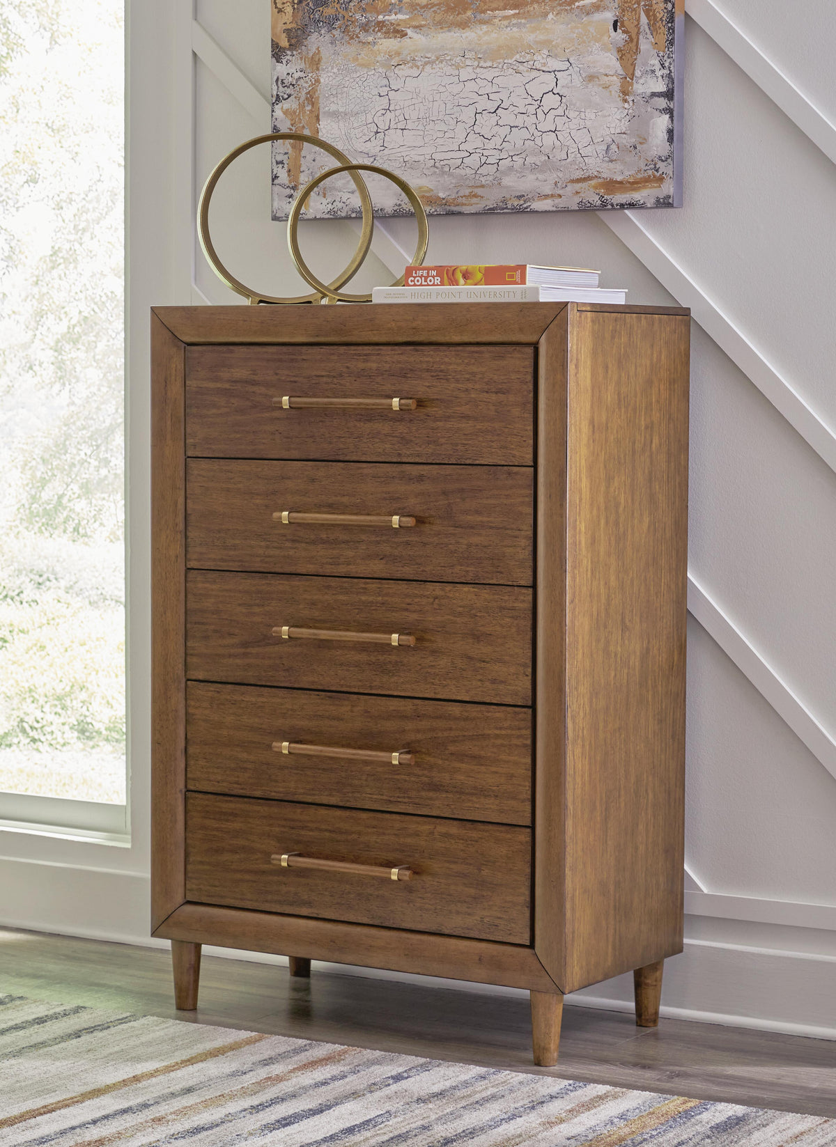 Lyncott King Upholstered Bed, Chest and Nightstand
