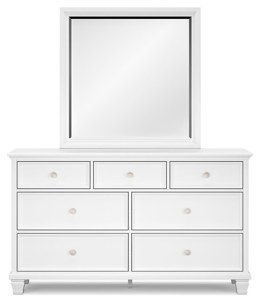 Fortman Panel Storage Bed Set - California King, Dresser and Mirror