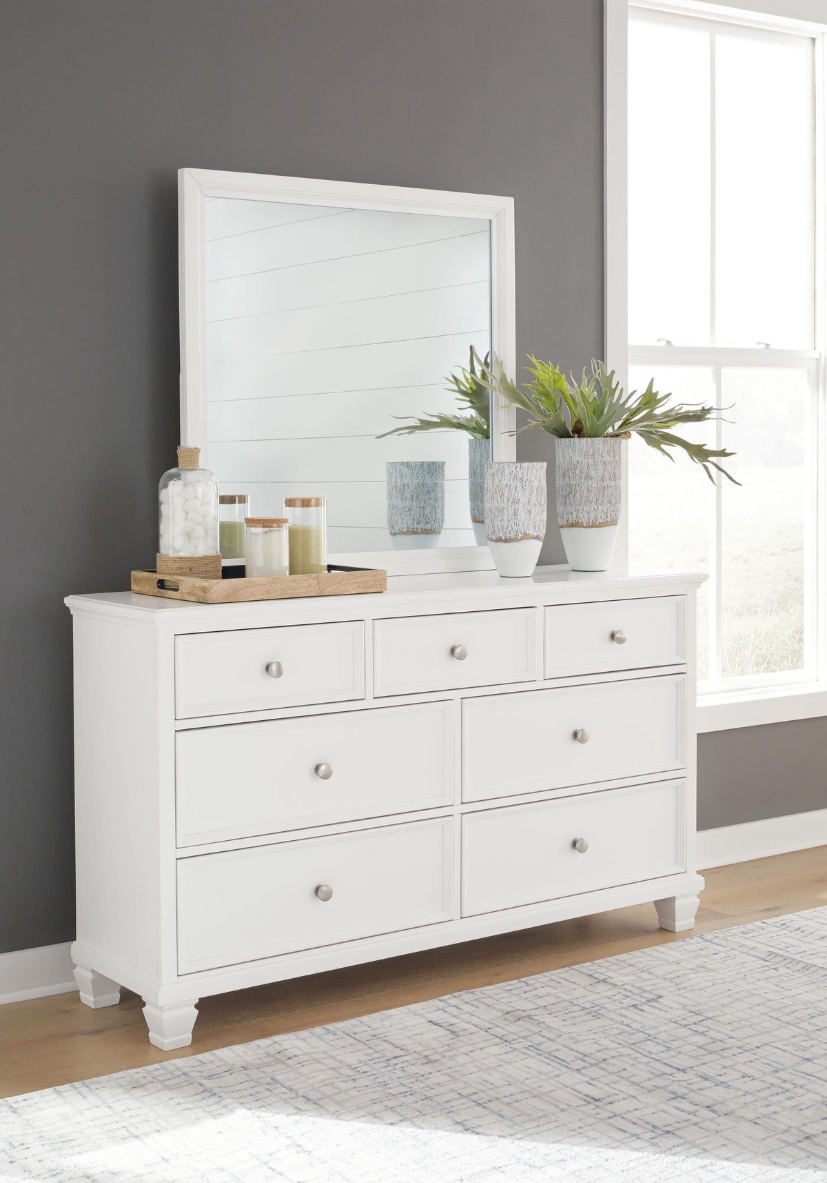 Fortman King Panel Bed, Dresser, Mirror, Chest and Nightstand