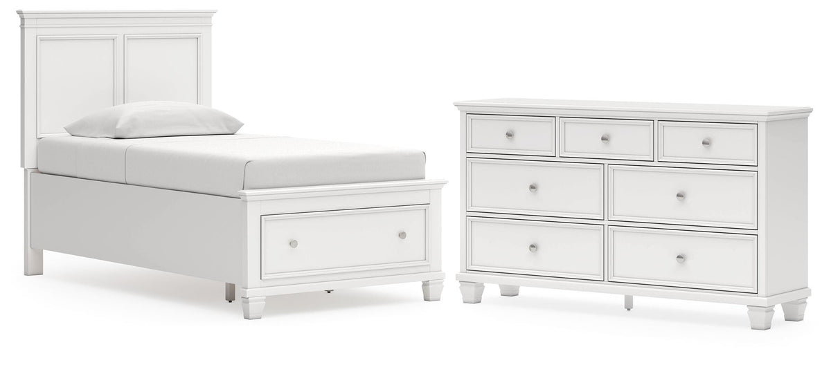 Fortman Panel Storage Bed Set - Twin, Dresser