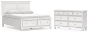 Fortman Panel Storage Bed Set - Queen, Dresser