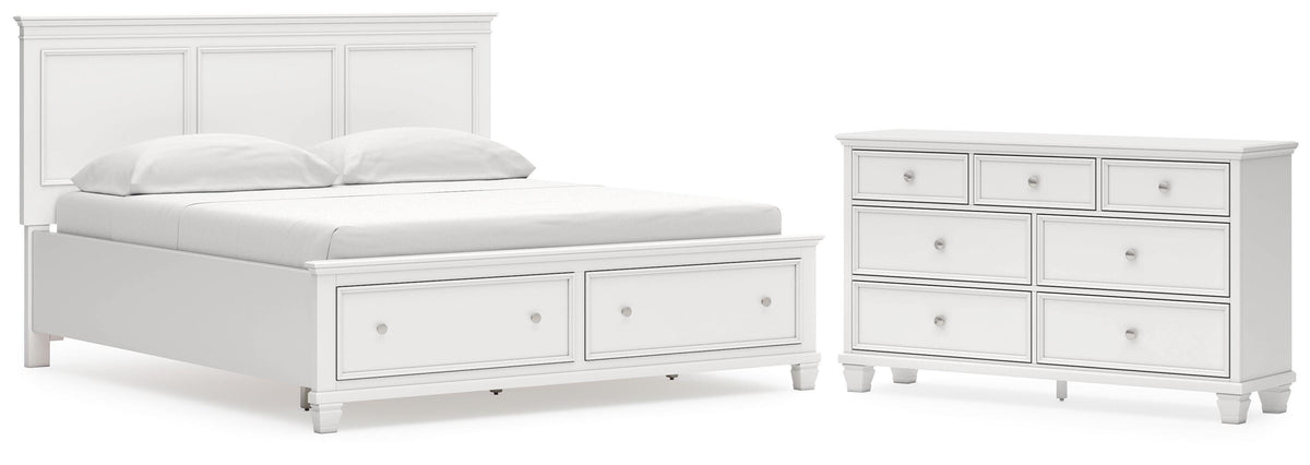 Fortman Panel Storage Bed Set - California King, Dresser