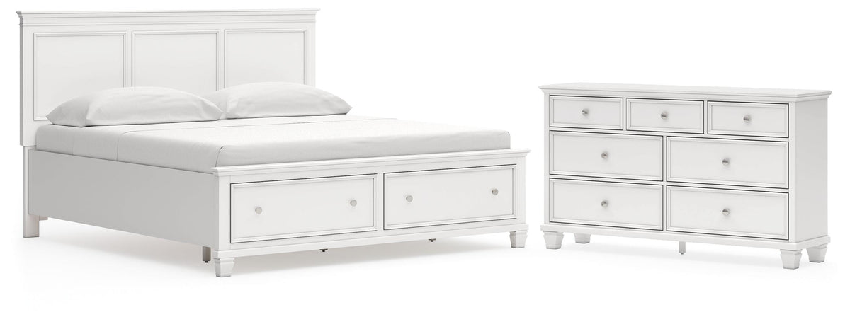 Fortman Panel Storage Bed Set - King, Dresser