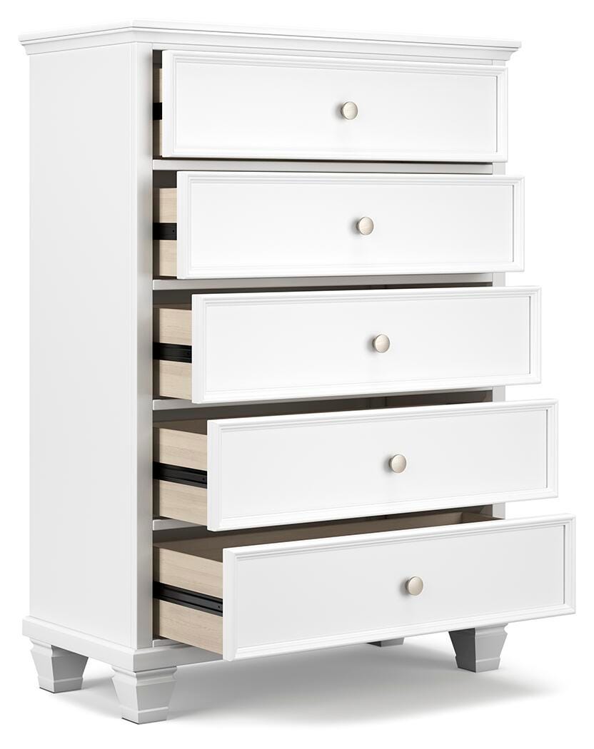 Fortman King Panel Bed, Dresser, Mirror, Chest and 2 Nightstands