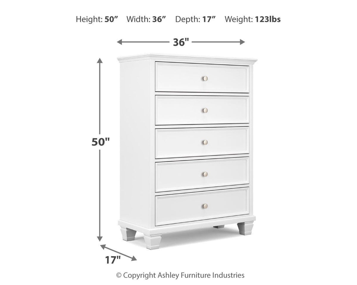 Fortman Panel Storage Bed Set - California King, Dresser and Chest