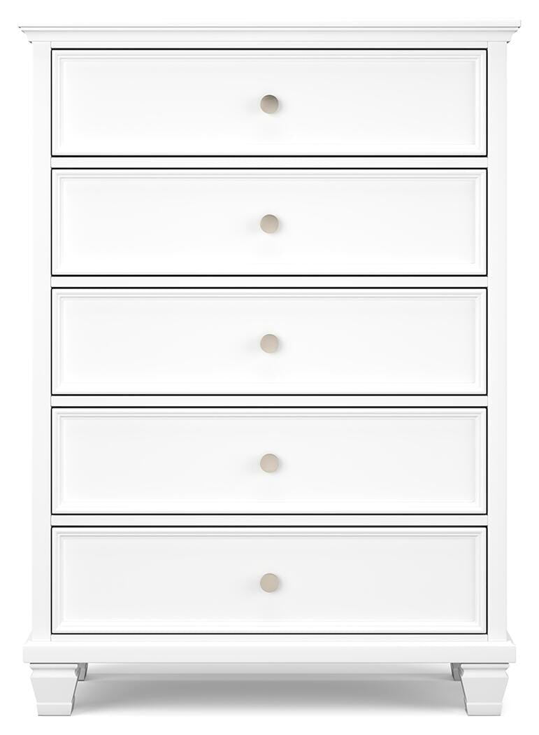 Fortman King Panel Bed, Dresser, Mirror, Chest and 2 Nightstands