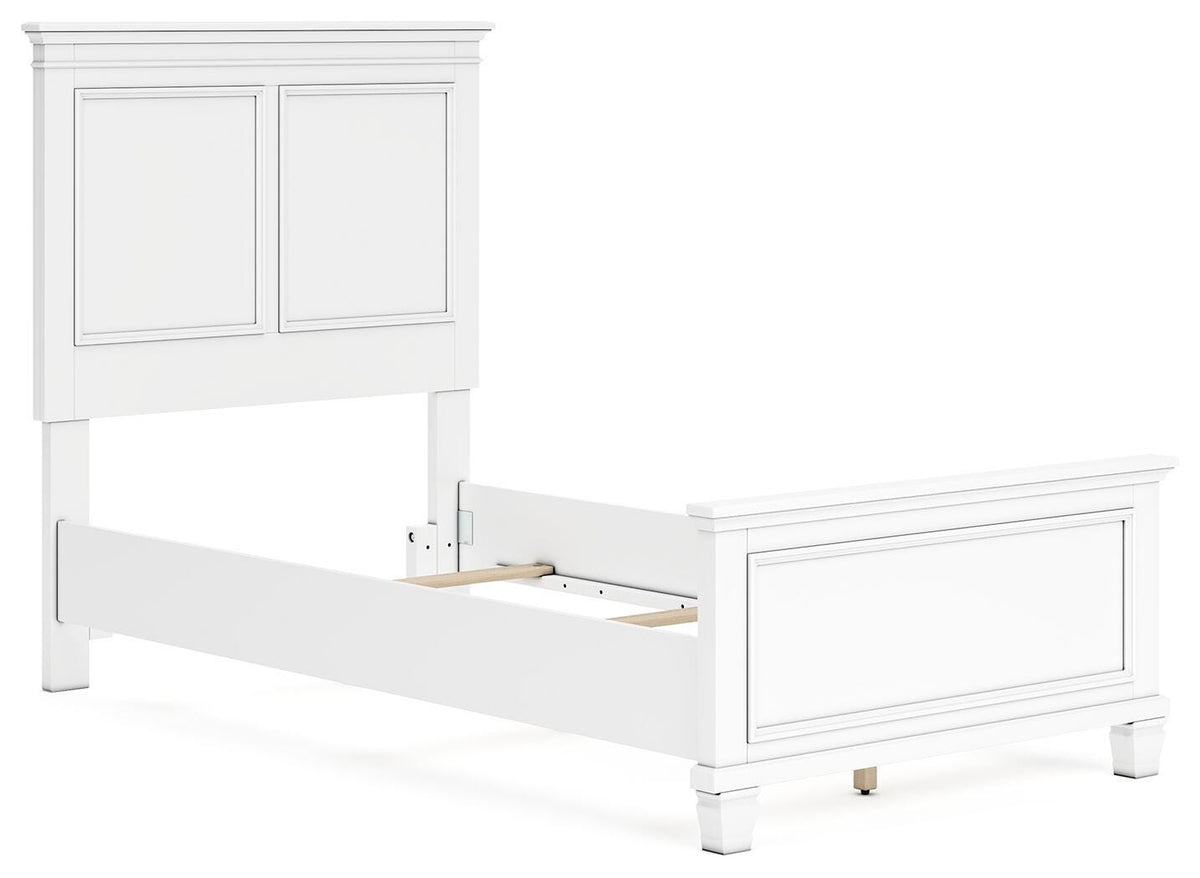 Fortman Twin Panel Bed, Dresser and Mirror