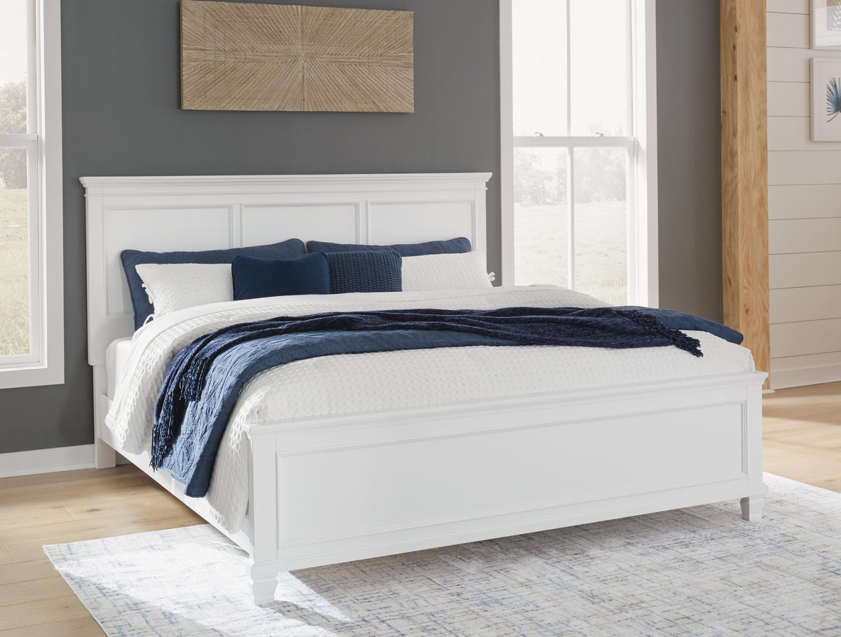Fortman King Panel Bed, Dresser, Mirror, Chest and 2 Nightstands