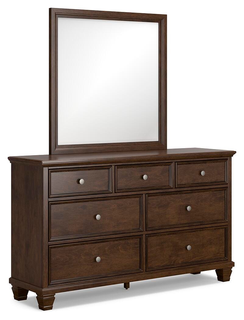 Danabrin Queen Panel Bed, Dresser, Mirror and Nightstand
