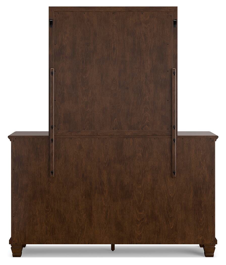 Danabrin California King Panel Bed, Dresser and Mirror