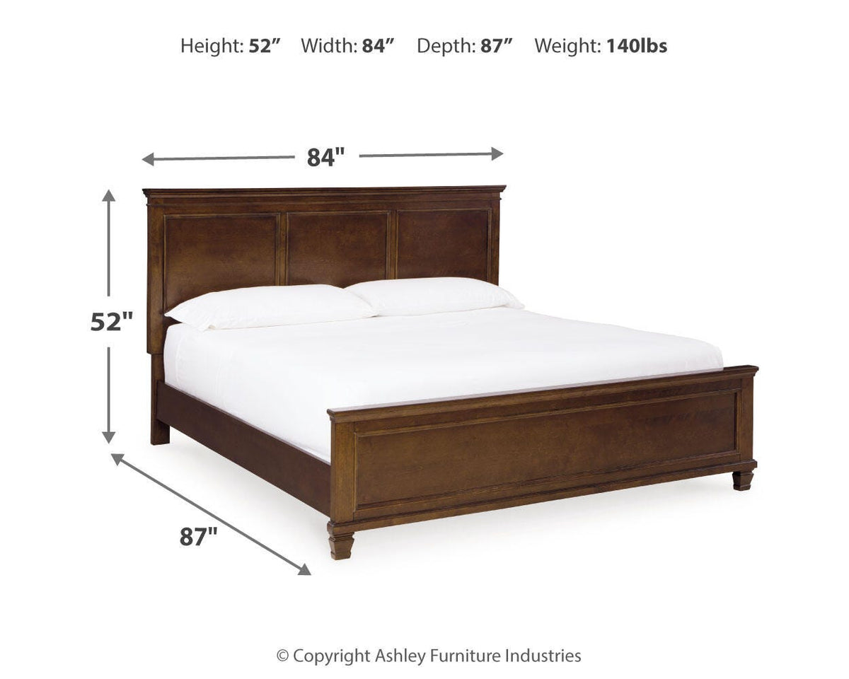 Danabrin King Panel Bed, Dresser, Mirror and Nightstand