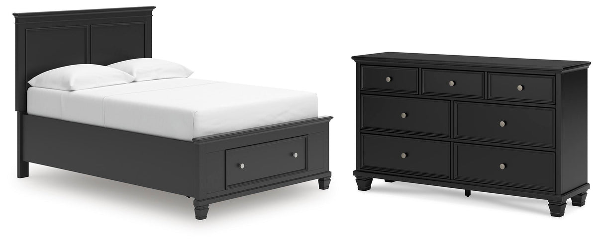 Lanolee Panel Storage Bed Set - Full, Dresser