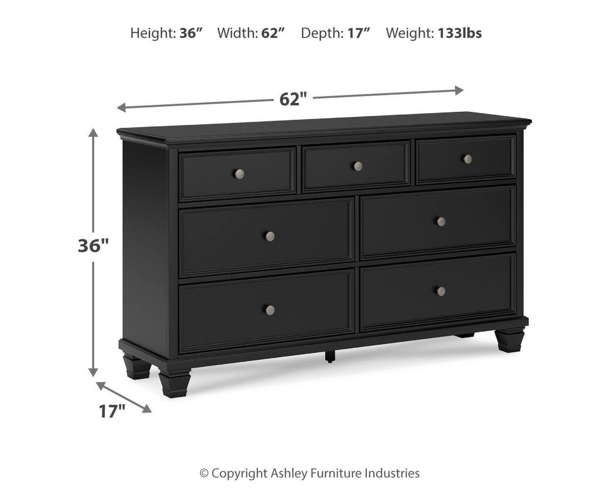 Lanolee Panel Storage Bed Set - Twin, Dresser