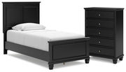Lanolee Twin Panel Bed and Chest