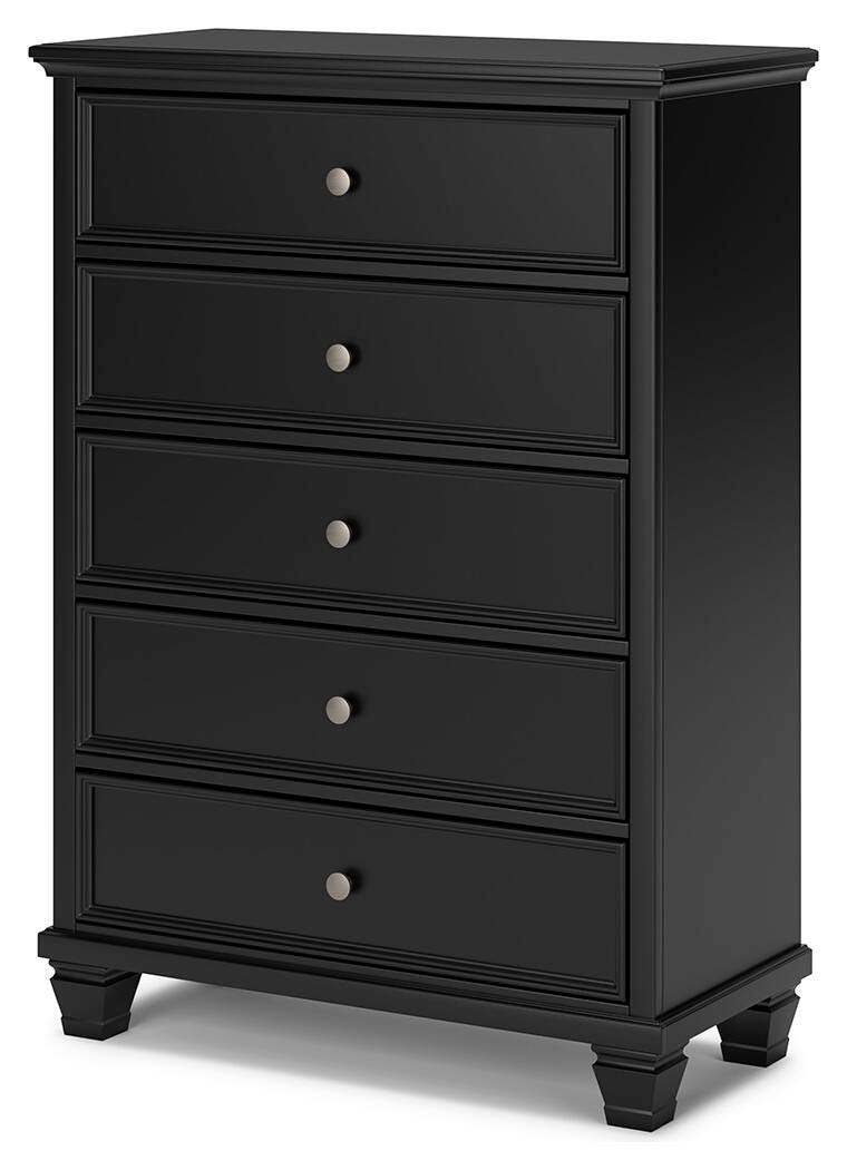Lanolee Panel Storage Bed Set - California King, Dresser and Chest
