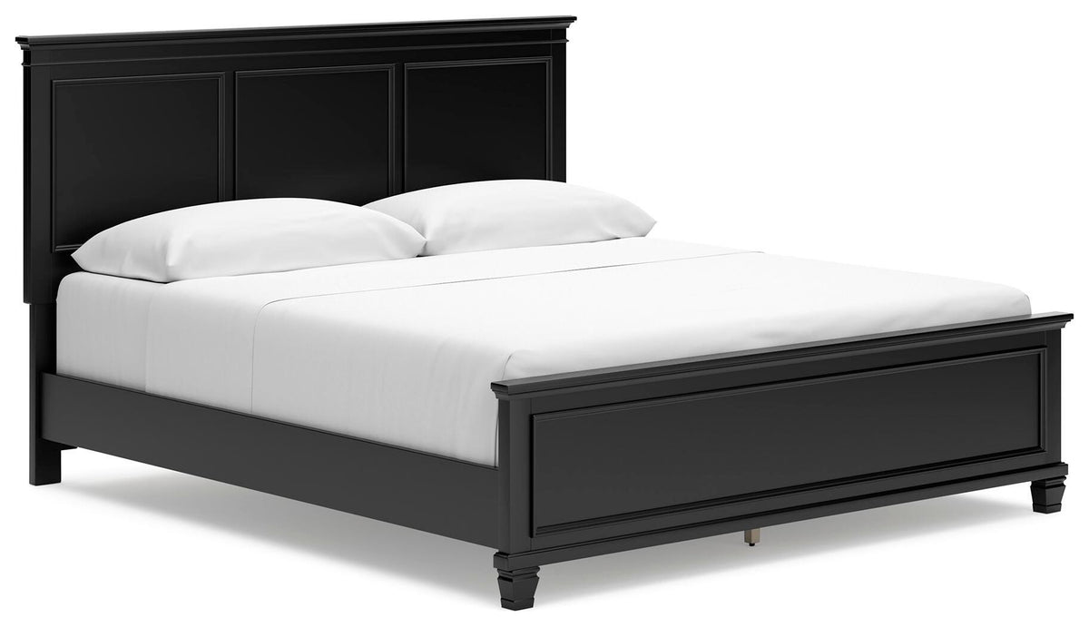 Lanolee California King Panel Bed, Dresser and Mirror