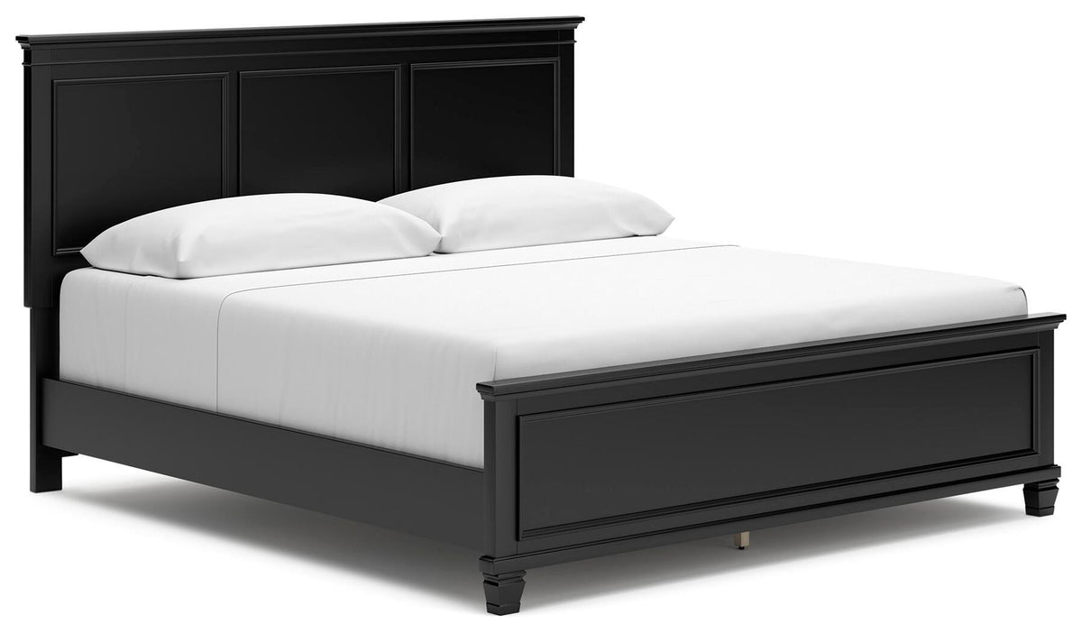 Lanolee King Panel Bed, Dresser, Mirror, Chest and 2 Nightstands