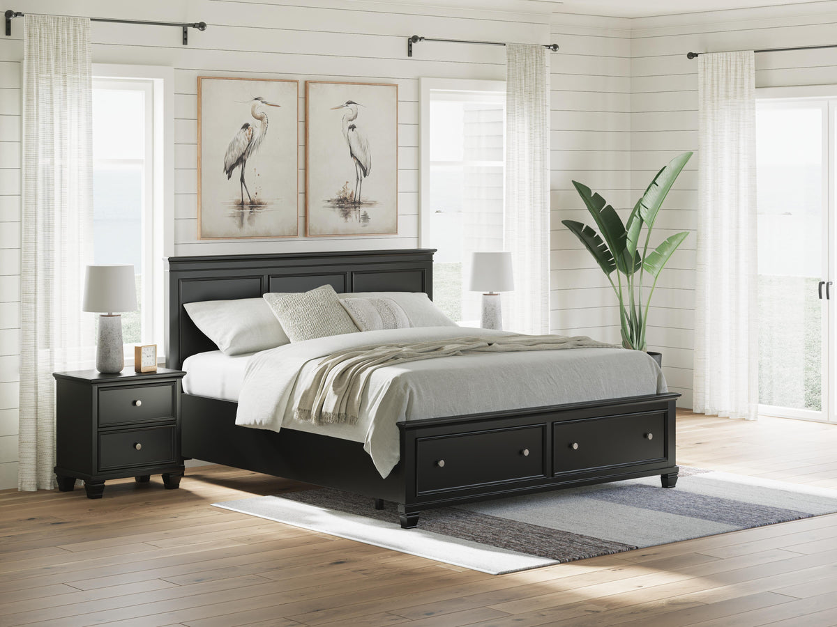 Lanolee Panel Storage Bed Set - California King, Dresser