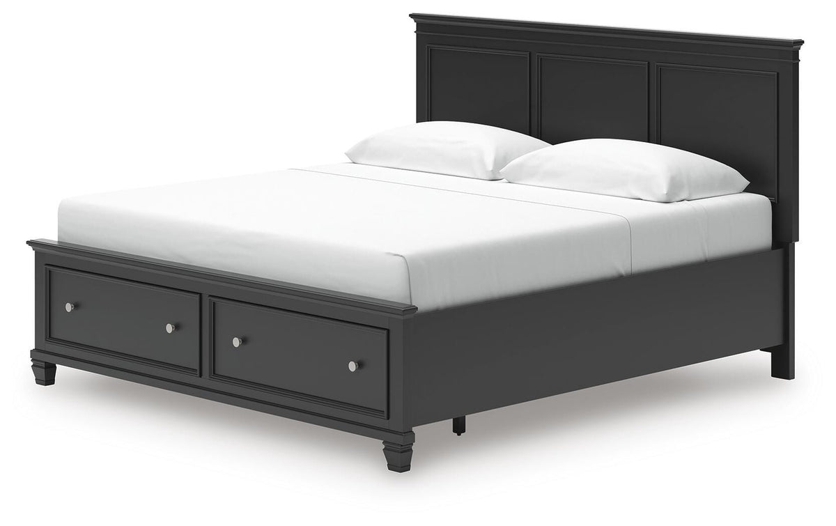 Lanolee Panel Storage Bed Set - King, Dresser