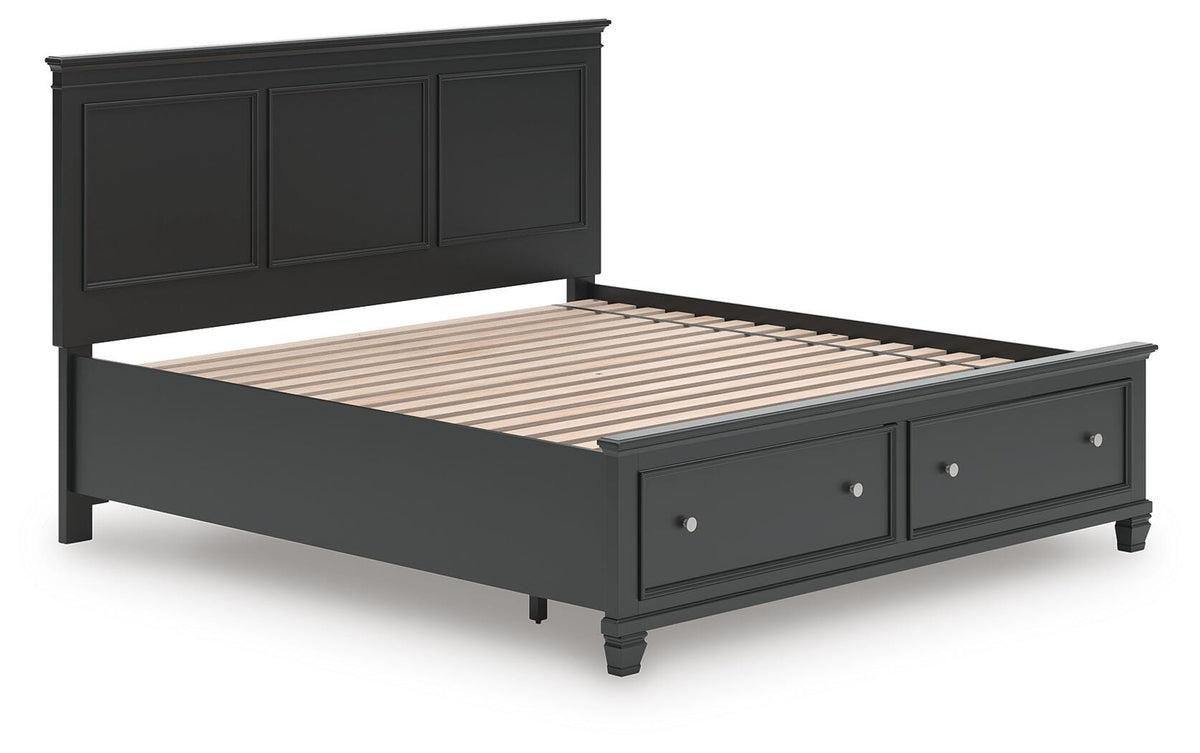 Lanolee Panel Storage Bed Set - King, Dresser