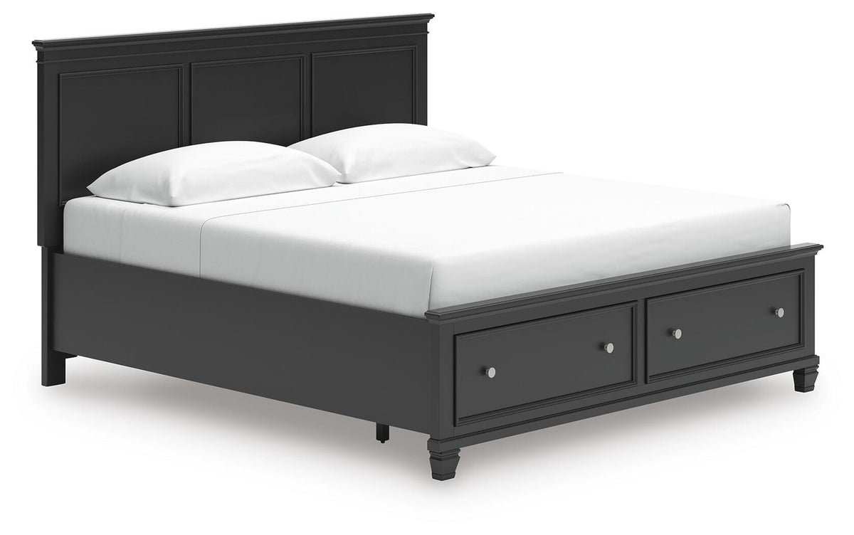Lanolee Panel Storage Bed Set - King, Dresser
