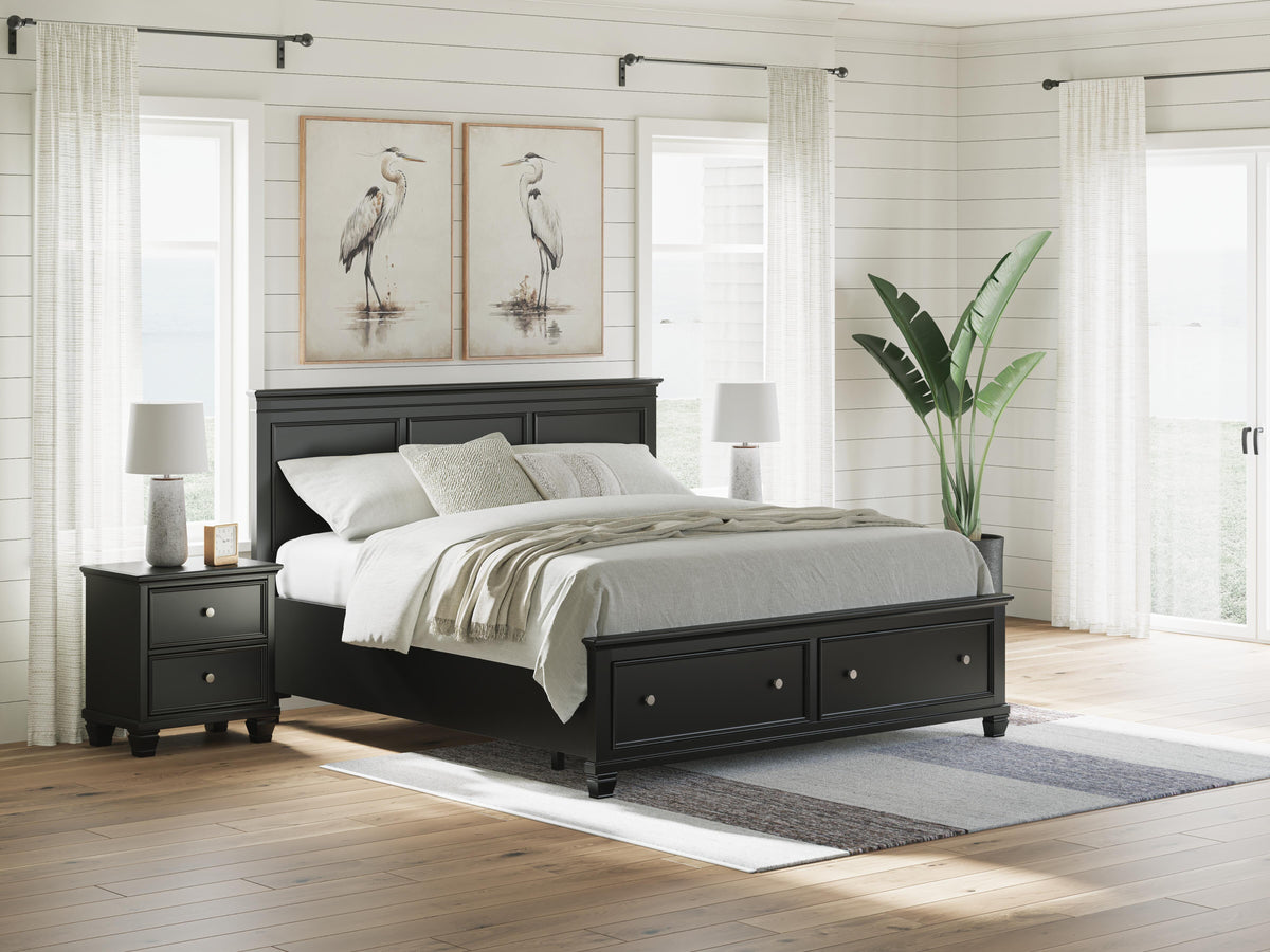Lanolee Panel Storage Bed Set - King, Dresser