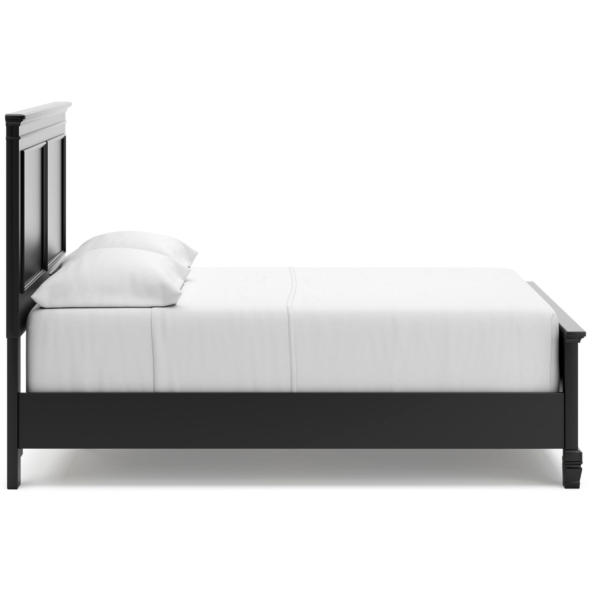 Lanolee Panel Bed Set - Full, Mirrored Dresser and Chest