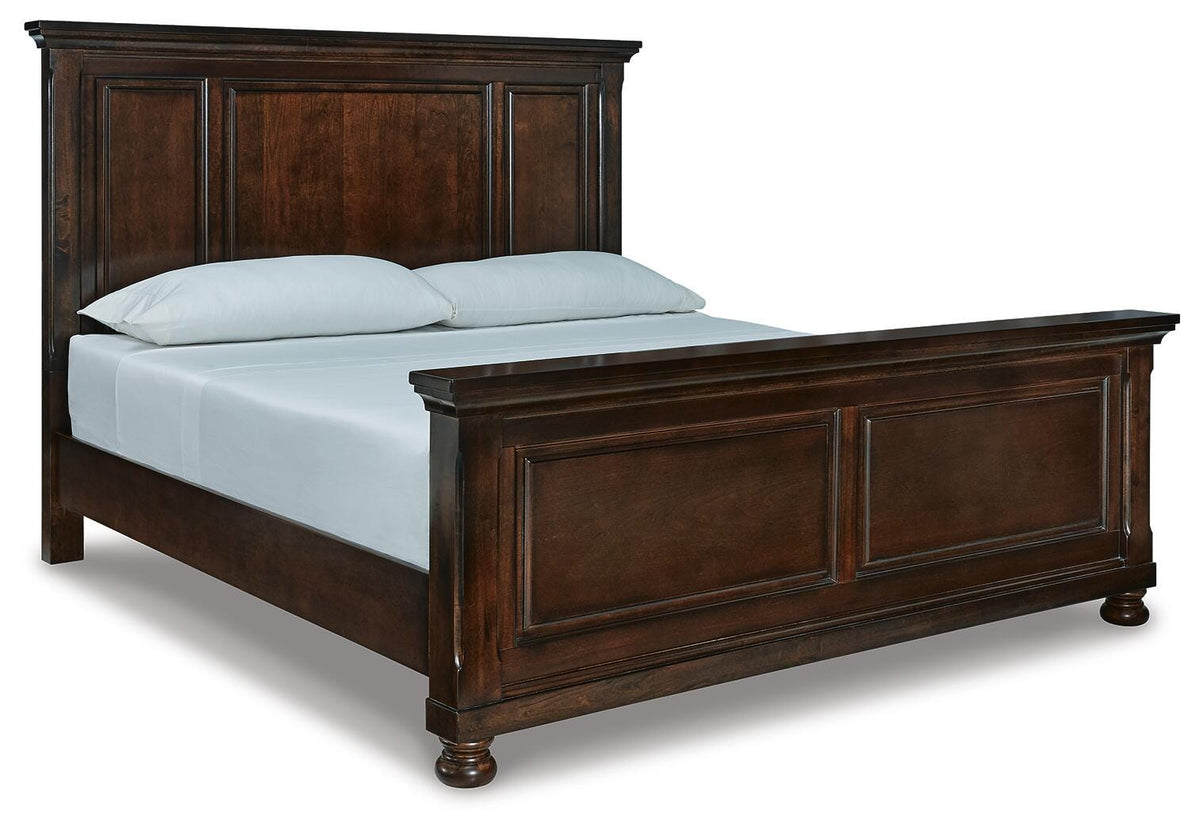 Porter California King Panel Bed, Dresser, Mirror and Chest