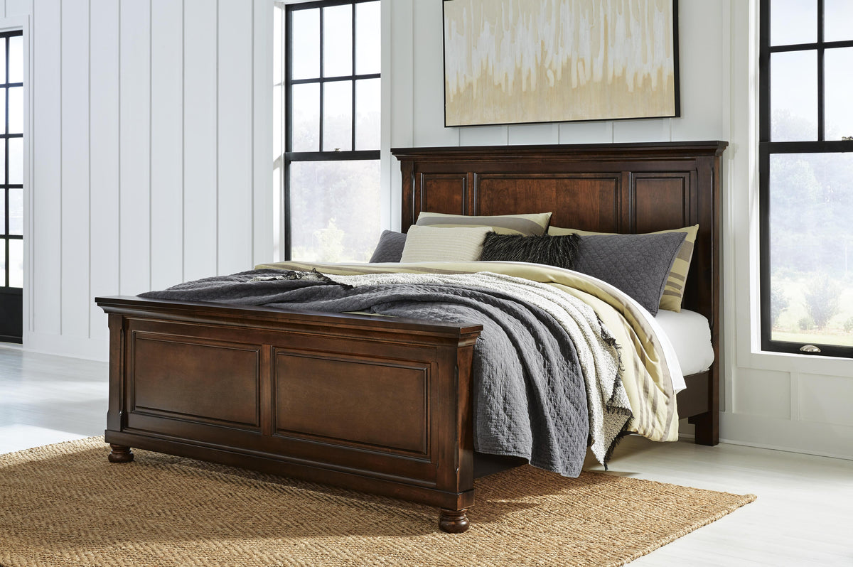 Porter California King Panel Bed, Dresser, Mirror and Chest