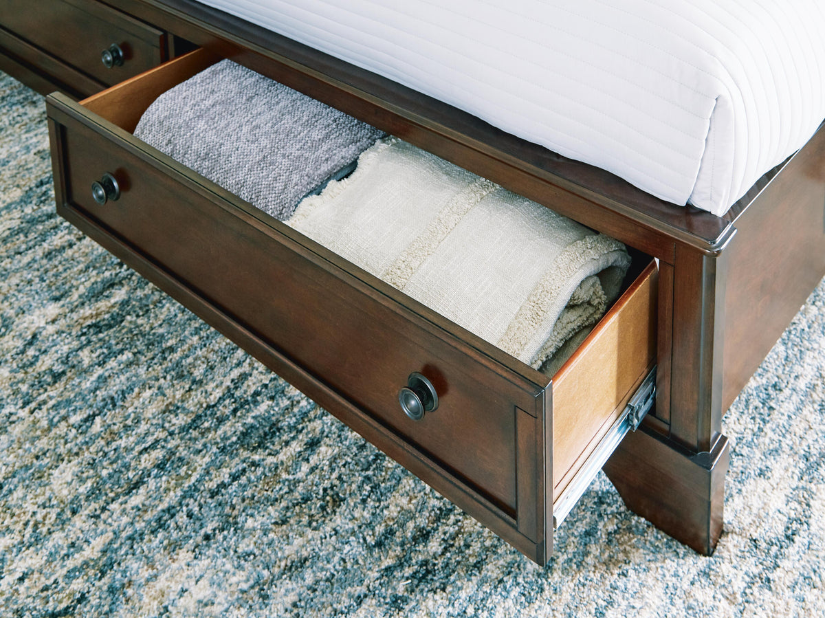 Trellington Queen Sleigh Storage Bed