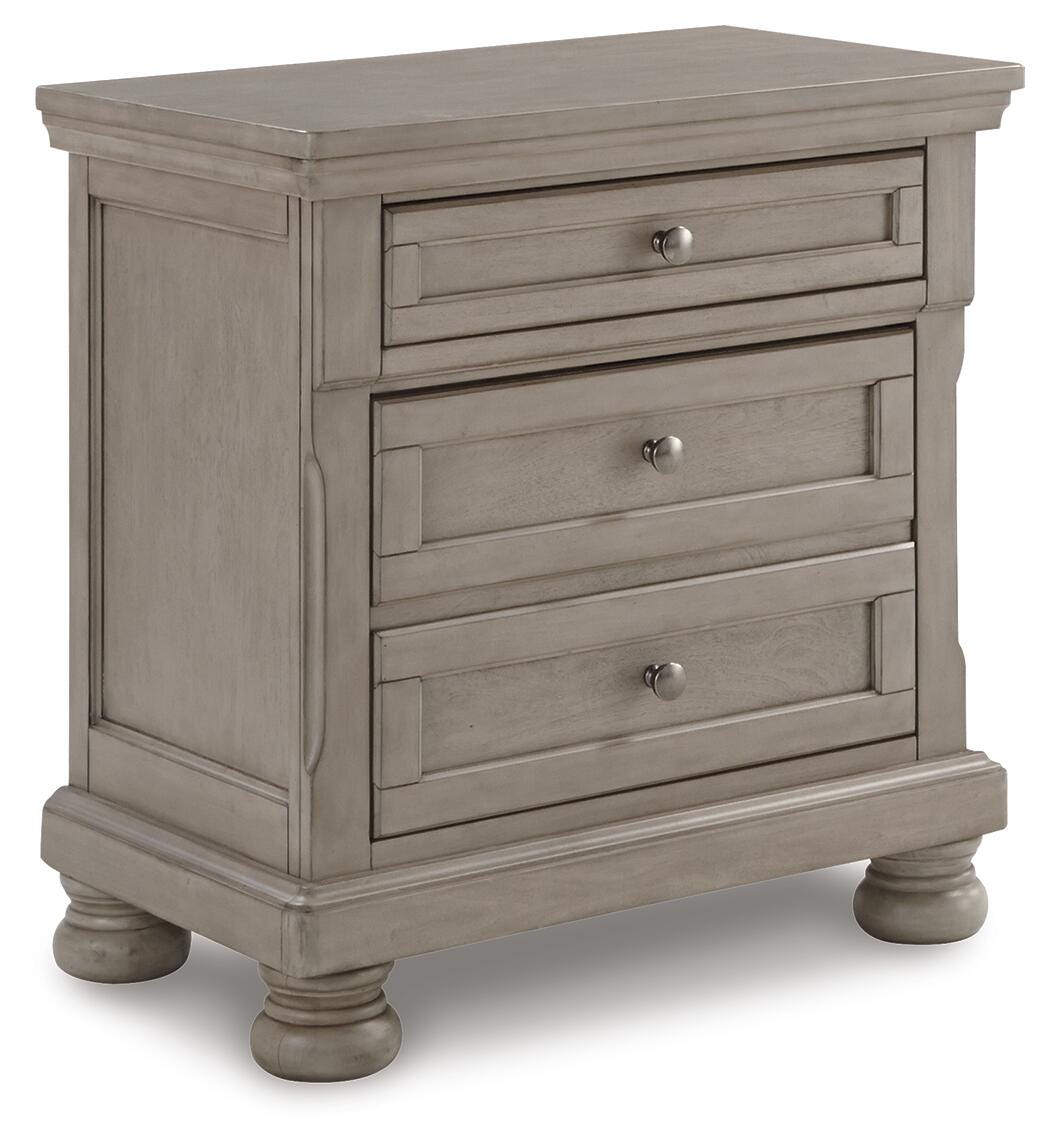 Lettner King Panel Bed, Dresser, Mirror, Chest and 2 Nightstands