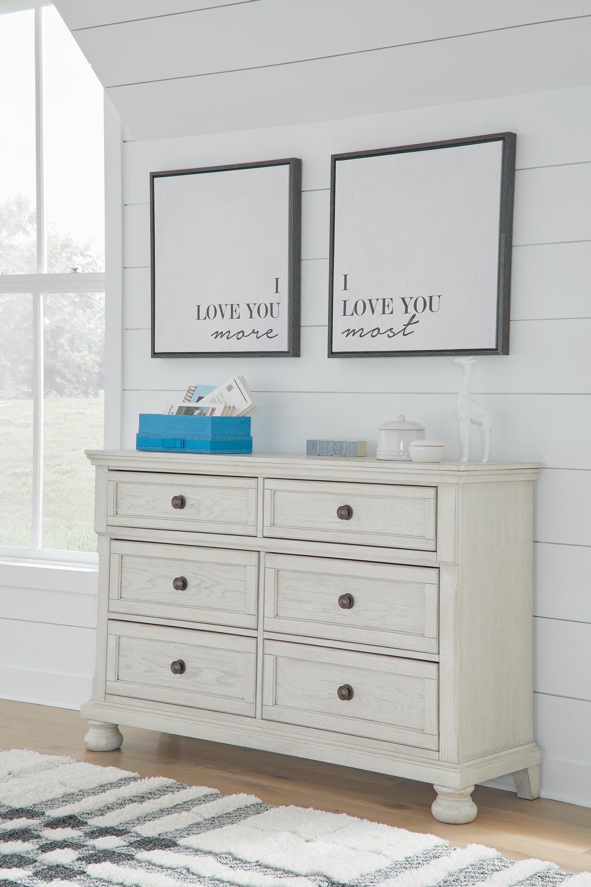 Robbinsdale Twin Sleigh Storage Bed, Dresser and Nightstand