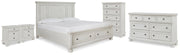 Robbinsdale King Panel Storage Bed, Dresser, Chest and 2 Nightstands